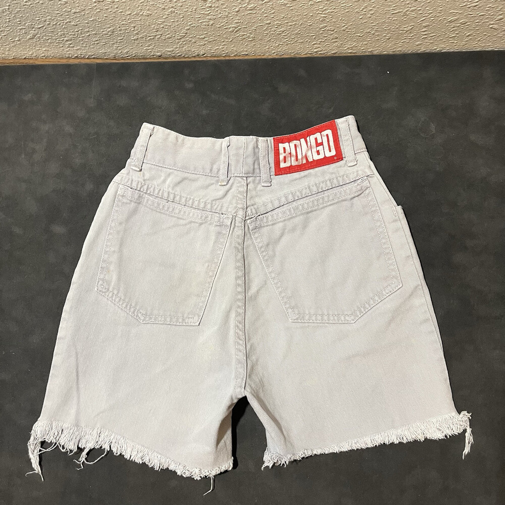 Vintage BONGO Denim High Waist Shorts Jeans Y2K 90s Distressed 22” Waist